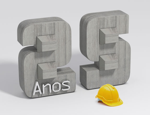 Logotipo resitec 25 anos 3D